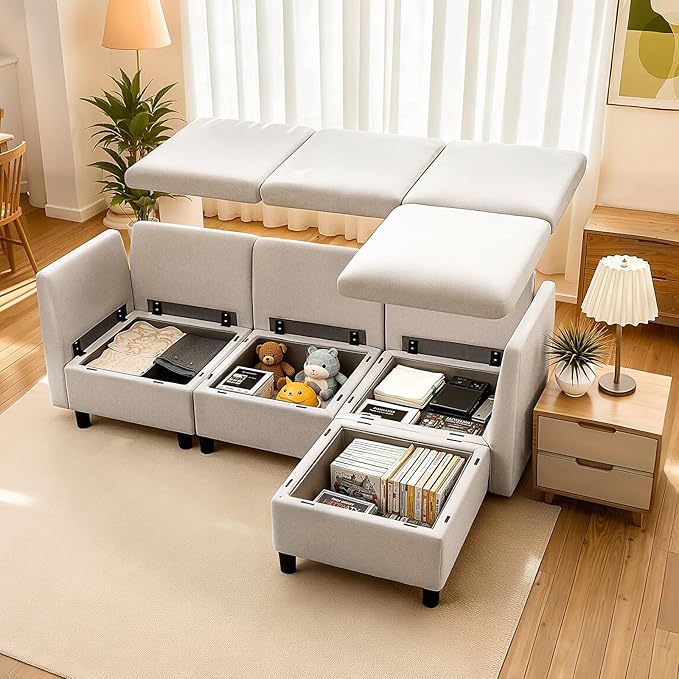 VEVOR Modular Sectional Sofa, 3-Seater Modular Sofa by VEVOR