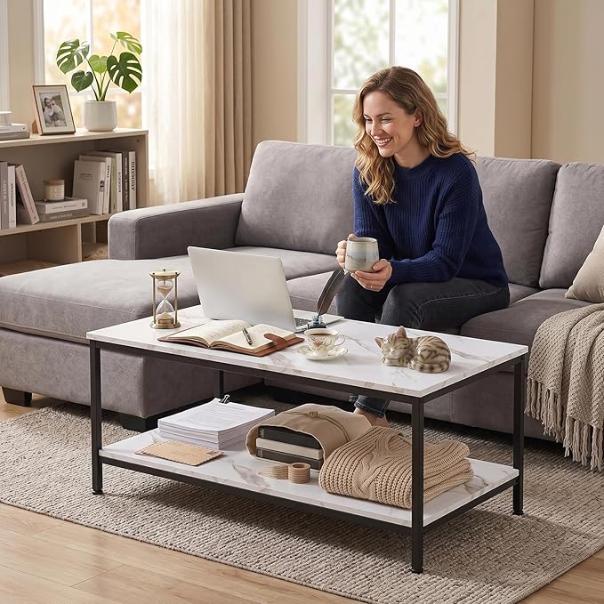 ZenStyle Industrial Coffee Table - Image 2