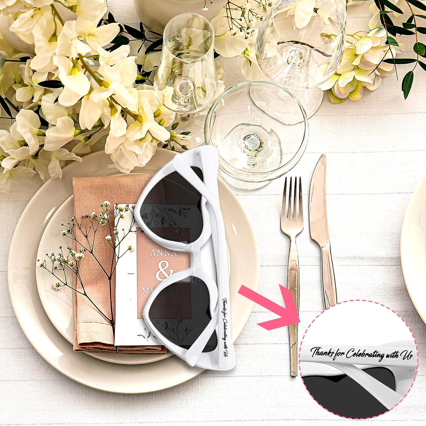 Vabean Wedding Heart Sunglasses Bulk Wedding Gifts Bachelorette Bridal Party Favors for Guests Reception