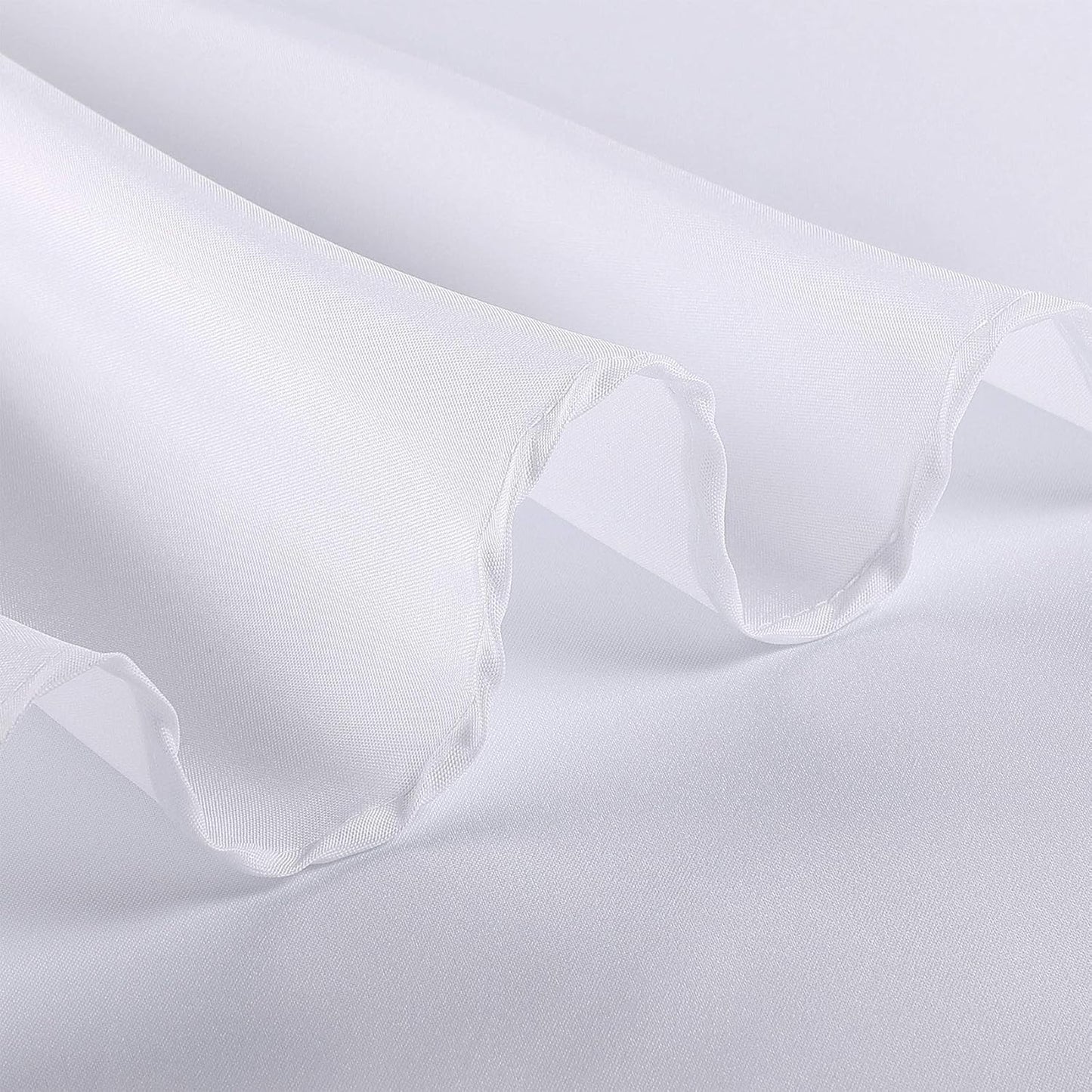 Ascoza 2pack 90 Inch White Round Tablecloth in Polyester Fabric for Wedding/Banquet/Restaurant/Parties