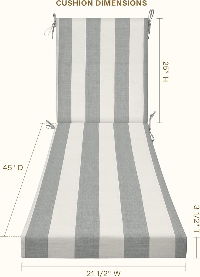 Honeycomb Outdoor Chaise Lounge Cushion - Image 2