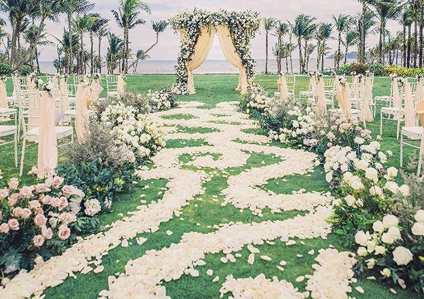 ocharzy 3000pcs Silk Rose Petals, Artificial Flower Petals for Wedding, Fake Rose Petals for Romantic Night, Flower Girl Basket Aisle Scatter, Wedding Decorations, Valentine's Day, Parties, Events