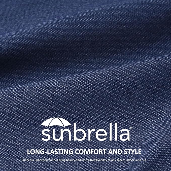 Unimatta Sunbrella Outdoor High Back Chair Cushion Seat Pads, 44 x 21 Inch - Image 2