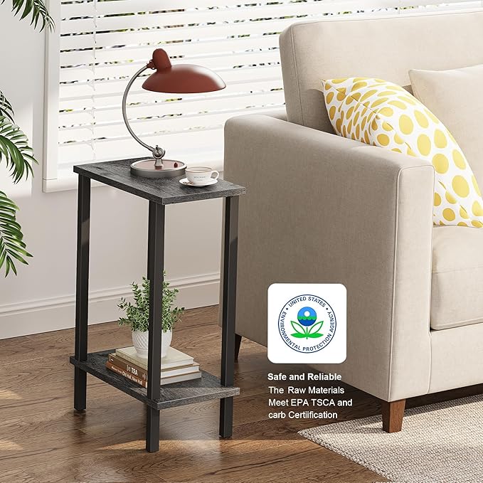 TUTOTAK Small Side Table, Narrow End Table, Skinny Sofa Table, Slim Nightstand - Image 4