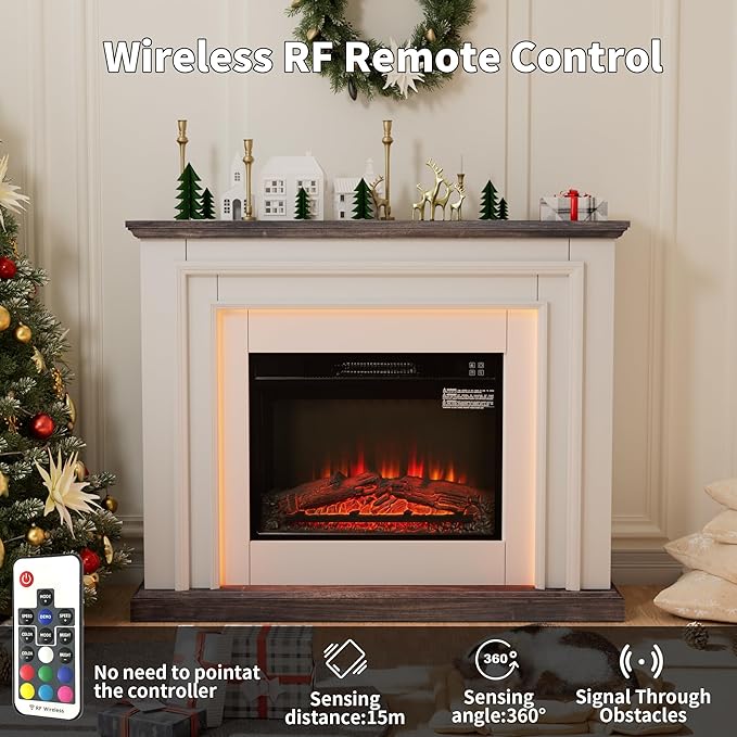 44" LED Lights Electric Fireplace - Image 4