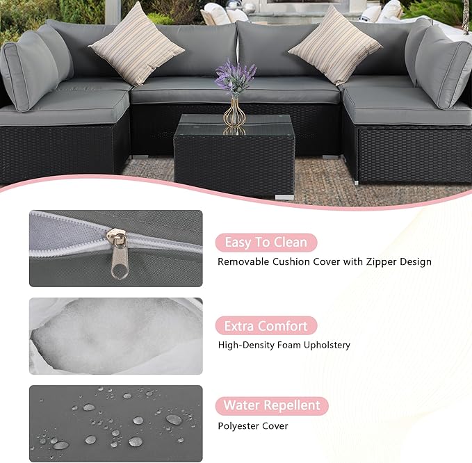 7 Pieces Patio Furniture Set - Image 3