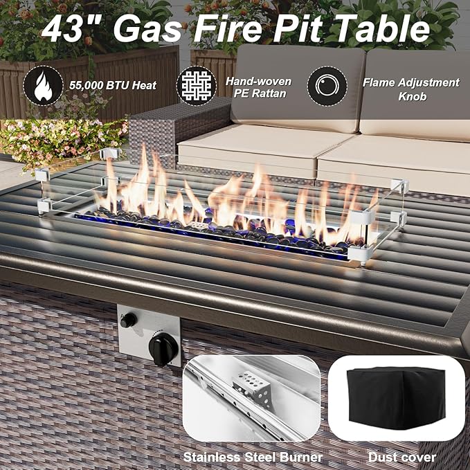 ALAULM 13 Pieces Outdoor Patio Furniture Set - Image 3