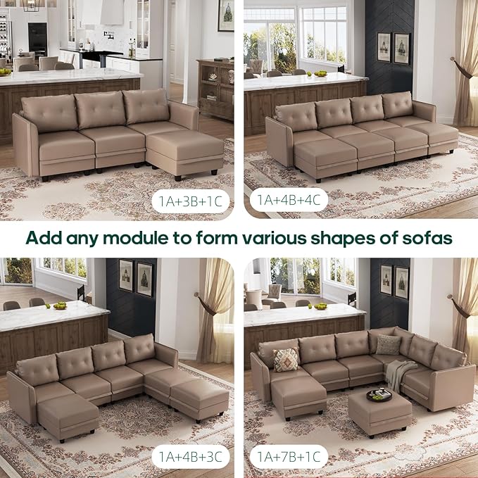 LLappuil Modular Sectional Sofa Middle Module Storage Seat - Image 7