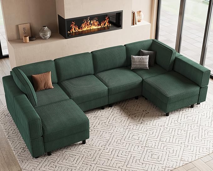 Belffin U Shaped Sectional Sofa Couch Modular Sectional Sofa by Belffin