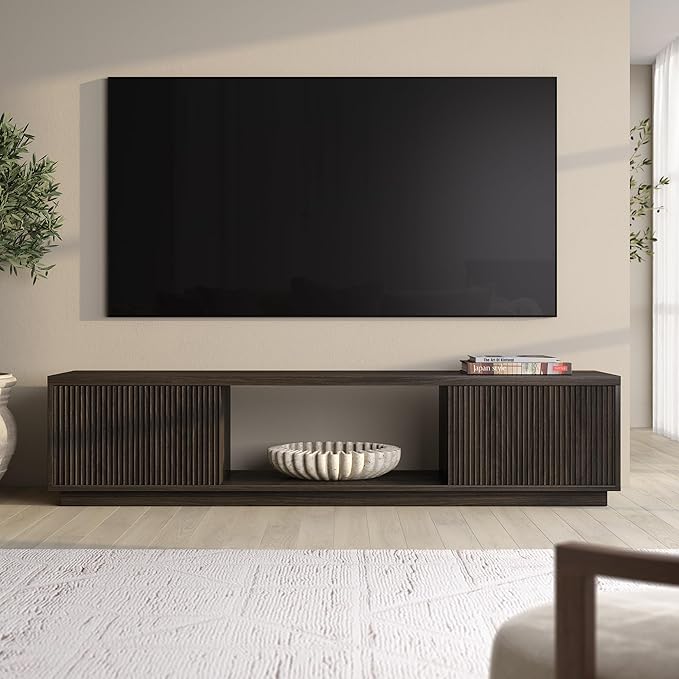 Henn&Hart Fluted TV Stand for TVs up to 78" - Image 3