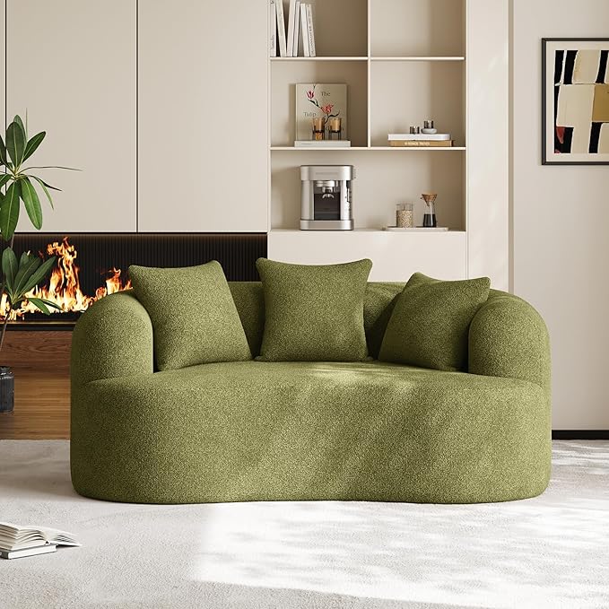 68.5" Loveseat Sofa for Living Room, Modern Luxury Plush Chenille Extra Deep - Image 3