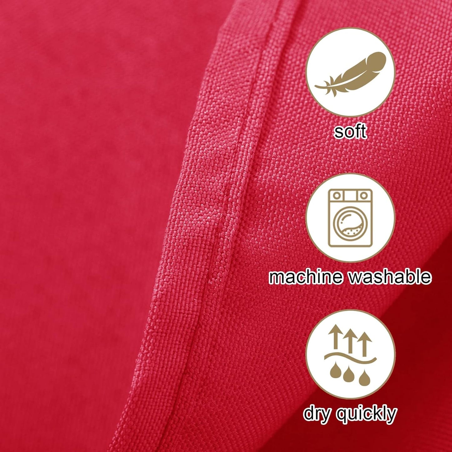 Ascoza 2pack 90 Inch Red Round Tablecloth in Washable Polyester Fabric for Wedding/Banquet/Restaurant/Parties…