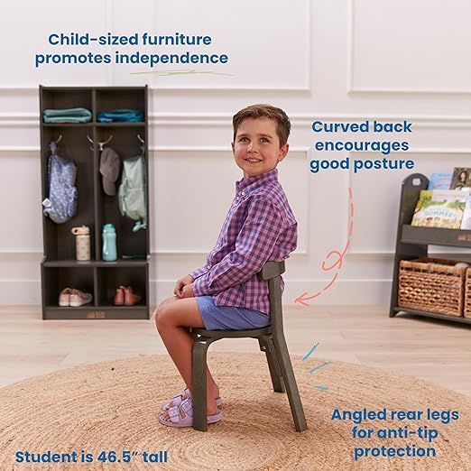 ECR4Kids Bentwood Table and Curved Back Chair Set, Kids Furniture - Image 4