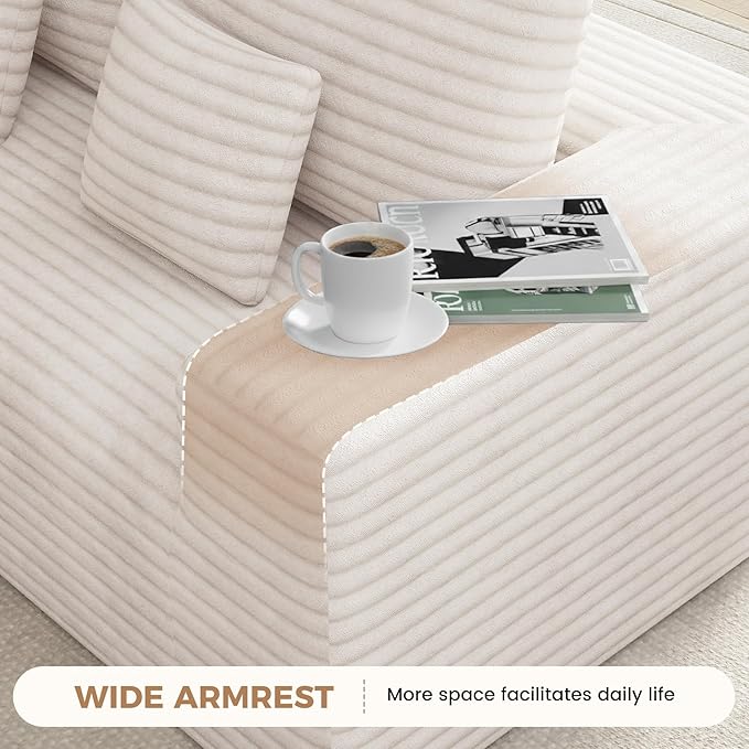 Luxanimarion 136'' Large Sectional Cloud Couches - Image 6