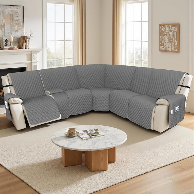 Arfntevss Recliner Sectional Couch Covers 1OO% Waterproof L Shape Sofa Cover - Image 7