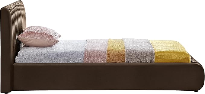 Meridian Furniture NicoBrown-T Nico Collection Modern | Contemporary Velvet - Image 6