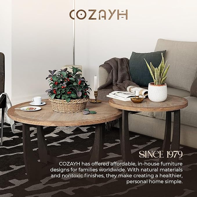 COZAYH Rustic Farmhouse End Table - Image 7