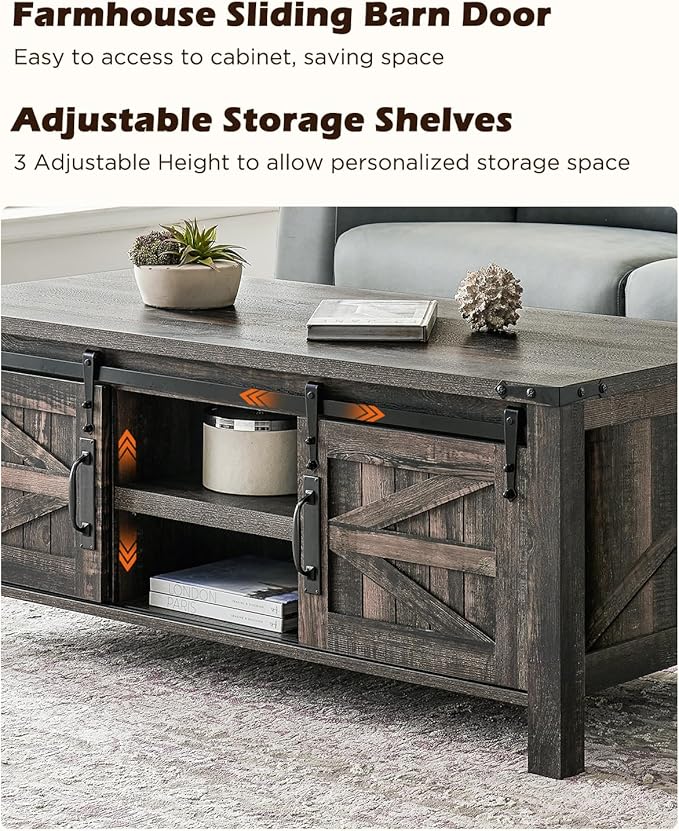 OKD 48" Farmhouse Lift Top Coffee Table - Image 6
