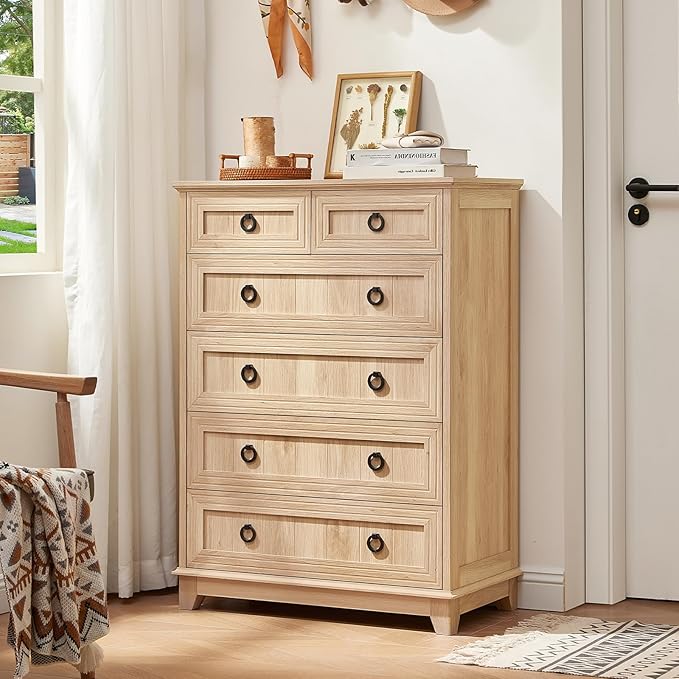 Joaxswe Farmhouse 6 Drawer Dresser - Image 10