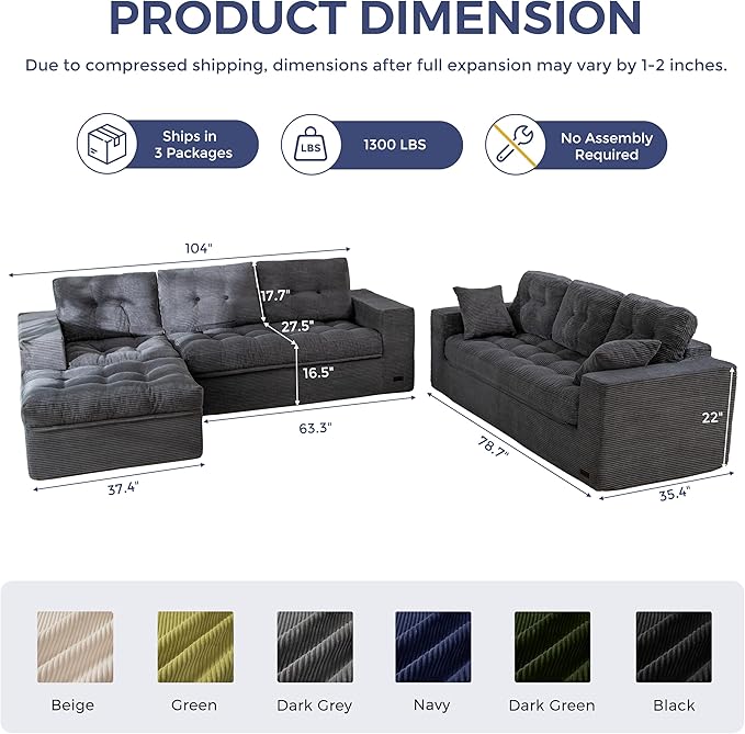 MAXYOYO Modular Sectional Sofa - Image 2