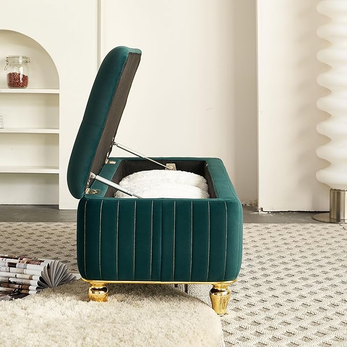 Yogald 47.24'' Chesterfield Ottoman - Image 3