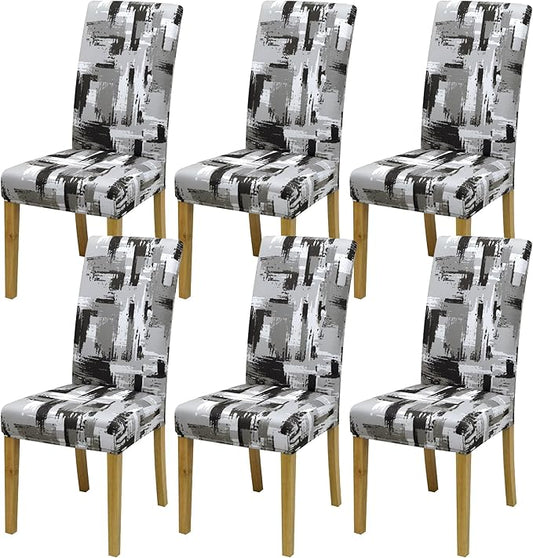 BIETYONE Stretch Dining Chair Covers Set of 6, Soft Removable Washable Kitchen by BIETYONE