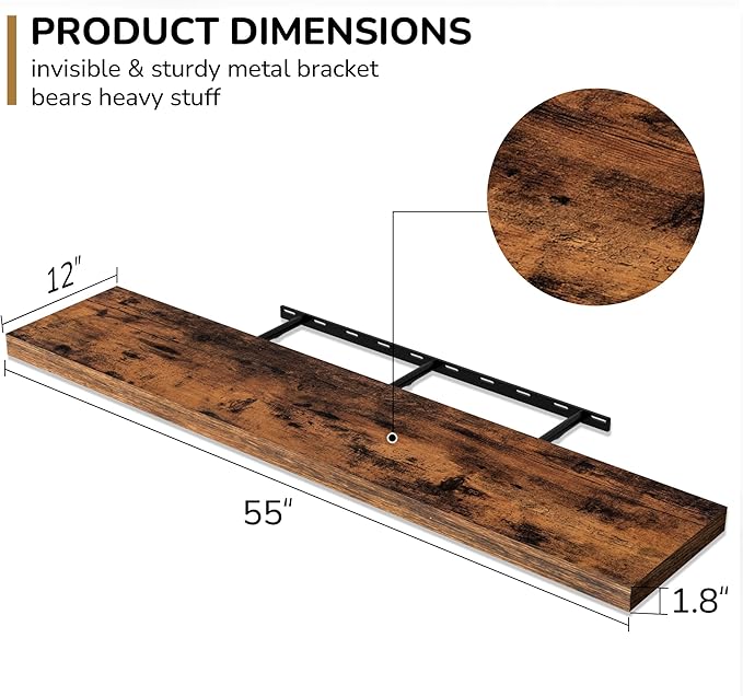 Fun Memories 55 Inch Floating Shelves - Image 3