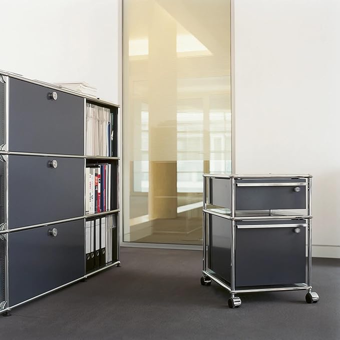 Modern Storage Cabinet Black D Versatile Free-Standing Organizer - Image 8