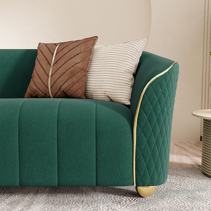 3-Piece Luxury Velvet Sofa Set for Living Room, Elegant Design Couch Set - Image 6
