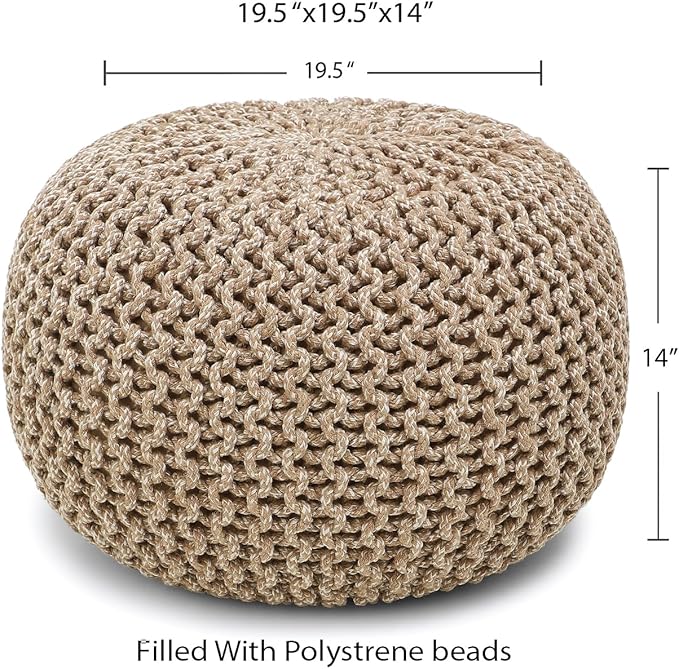 REDEARTH Round Pouf Ottoman - Image 3