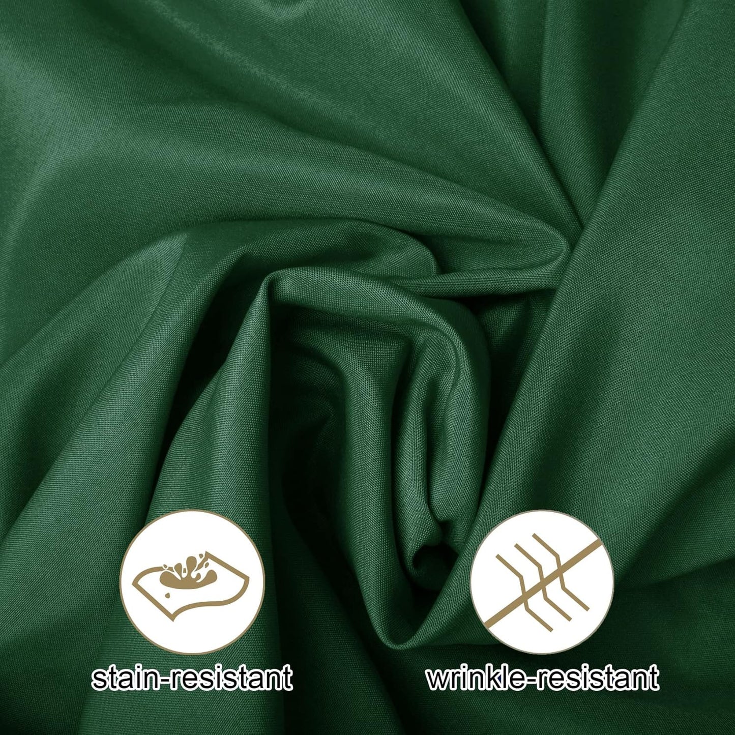 Ascoza 2pack 108 Inch Hunter Round Tablecloth in Washable Polyester Fabric for Wedding/Banquet/Restaurant/Parties