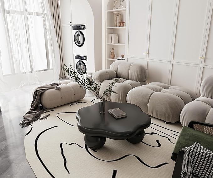 35.03" Cloud Coffee Table for Living Room Unique Coffee Table Modern Low Coffee - Image 7