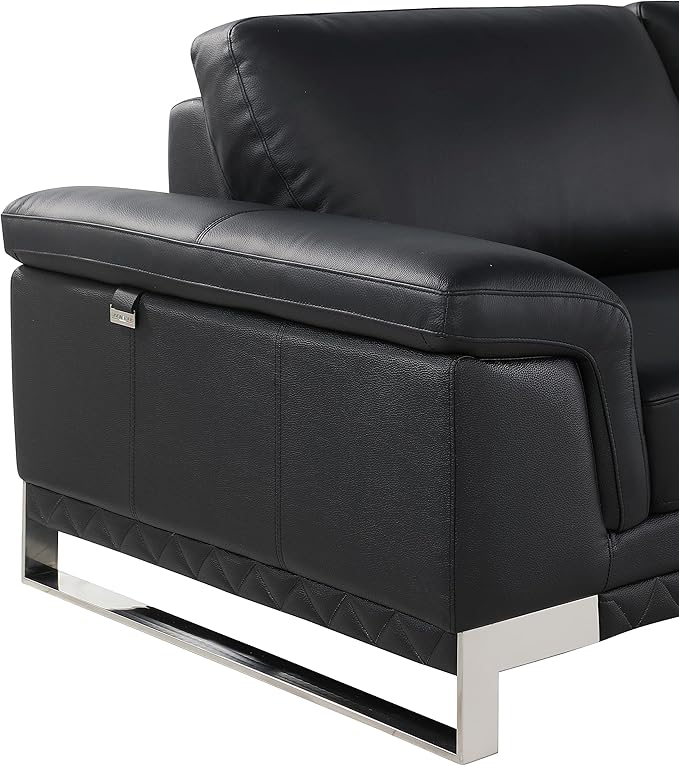 Blackjack Furniture Weston Collection Genuine Italian Leather Living Room Sofa - Image 9