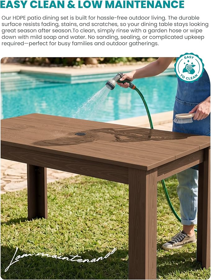 SERWALL HDPE Dining Set for 10 – 2 Tables, 8 Armless + 2 Armchairs. Includes 10 - Image 4