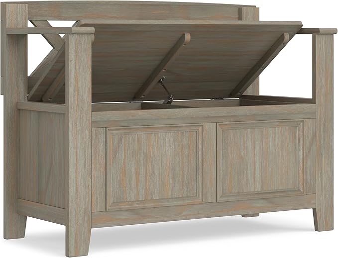 SIMPLIHOME Amherst Entryway Storage Bench - Image 4