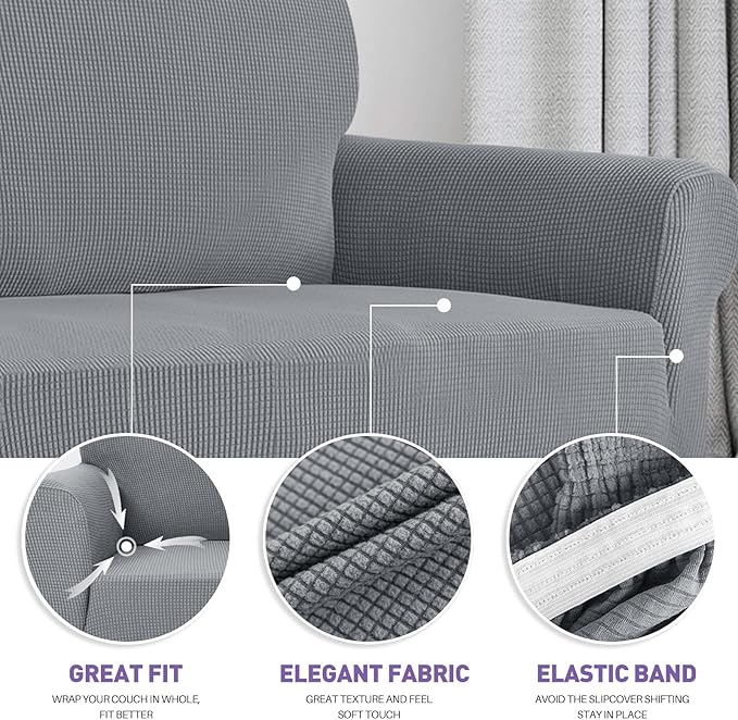 ZNSAYOTX Super Stretch Couch Cover Universal Sofa Covers - Image 3