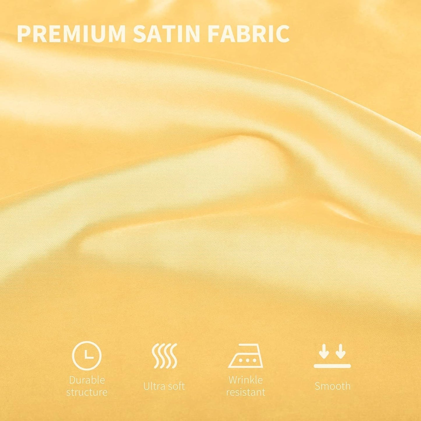 ANECO 16 Pack Square Satin Napkin Bright Silk Table Napkin Soft Smooth Fabric Table Napkin for Wedding Banquet Party Decoration, Gold, 17 x 17 Inch