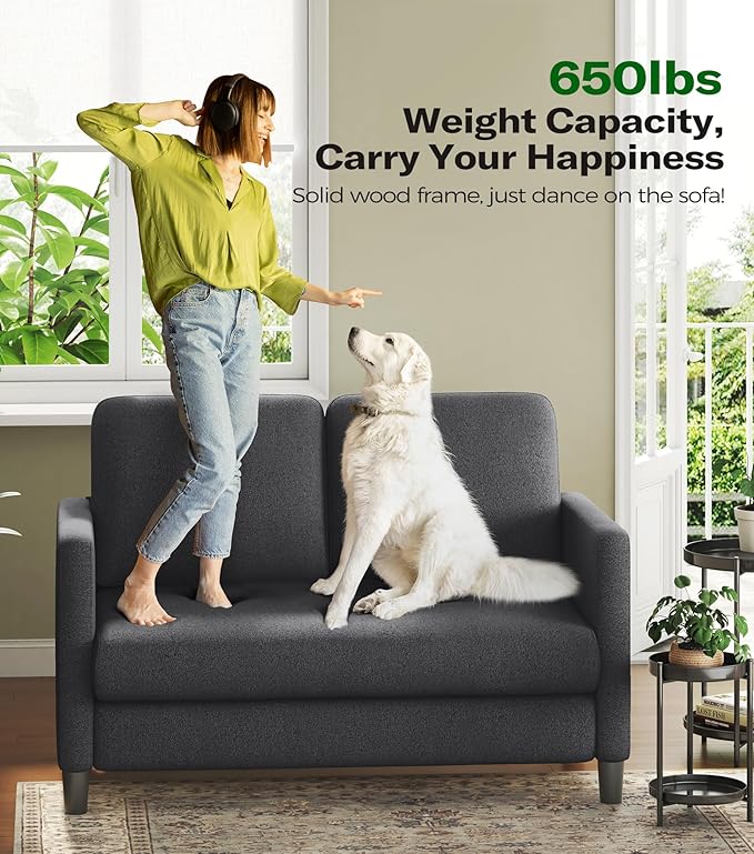 Welzona Loveseat, Comfy Teddy Love Seat - Image 5