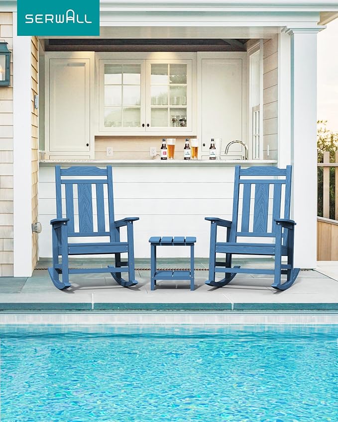 SERWALL HDPE Outdoor Rocking Chair - Image 7