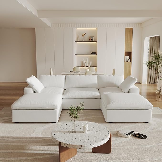 Cloud Modular Sectional Sofa Couch, U Shaped Couch 5 Seater by SofaFurniture