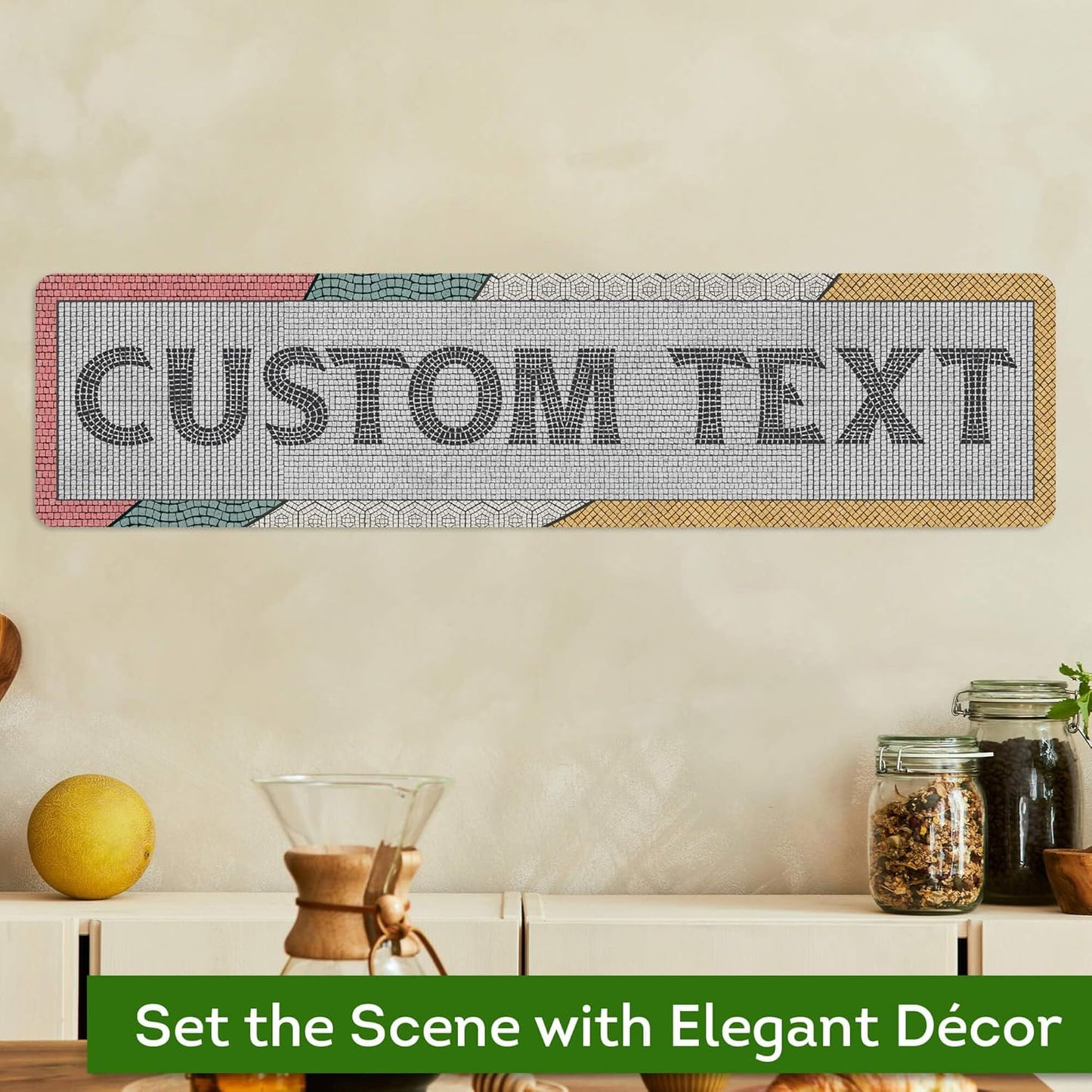 Custom Sign, Custom Street Sign, 11 Font Colors, 13 Font Styles, 4 Hole Options, 22 Sizes, 6x24 Inches, Rust Free DiBound, Fade Resistant, Made in USA by My Sign Center (Fauxsaic 2)