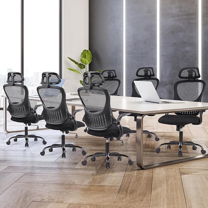 Sweetcrispy Office Computer Desk Chair, Ergonomic High-Back Mesh Rolling Work - Image 7