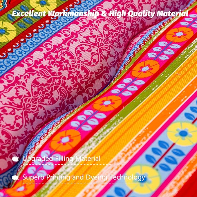 MAXYOYO Bohemian Retro Floor Mattress Vintage Floral Japanese Futon Mattress - Image 6
