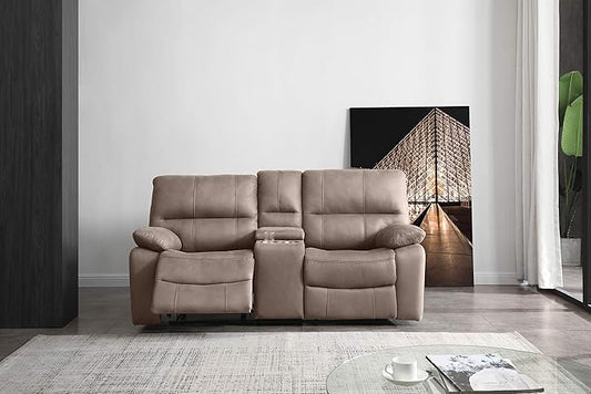 Betsy Furniture Microfiber Reclining Sofa Couch Set Living Room Set 8007 by BetsyFurniture