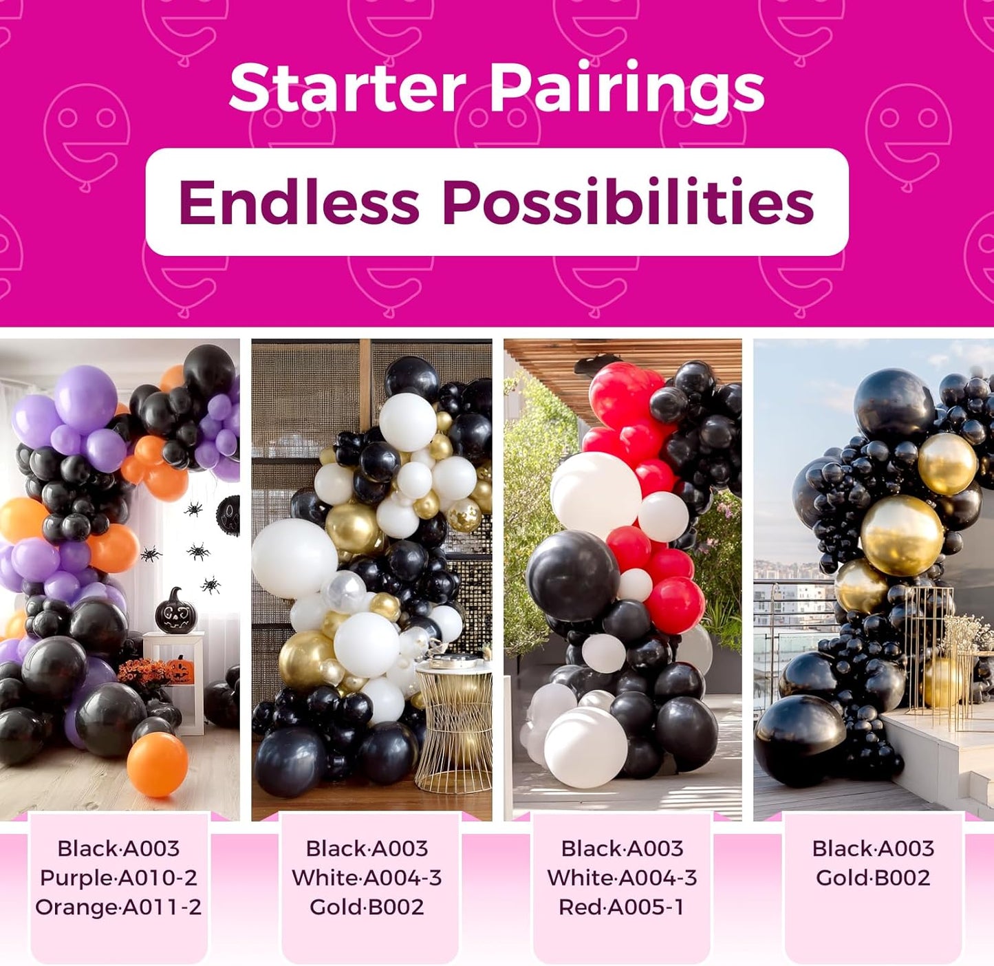 Bezente Black Balloons 18 Inch- 30 Pack Large Thick Black Balloons Big Round Black Latex Balloons for Birthday Graduation Baby Shower Gender Reveal Halloween Party Decorations