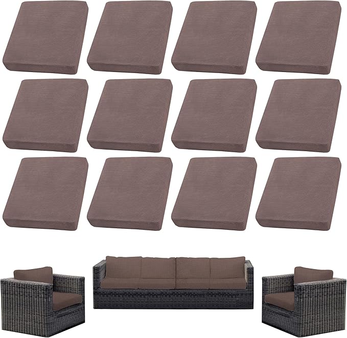 Outdoor Cushion Covers Set, Replacement by SUKAIKEQA