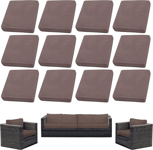 Outdoor Cushion Covers Set, Replacement by SUKAIKEQA