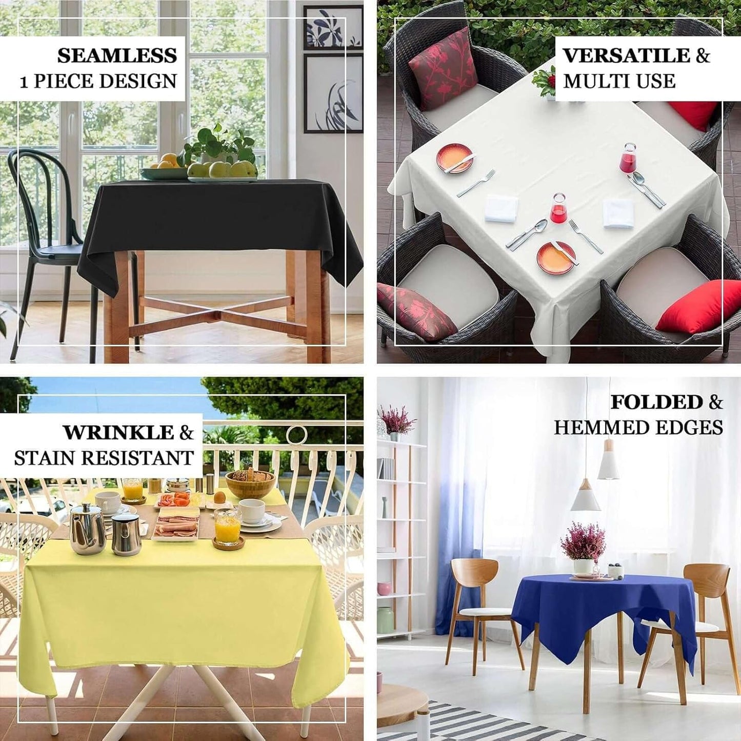 Efavormart 54x54 Moss Green Wholesale Linens Seamless Polyester Square Linen Tablecloth for Wedding Banquet Party Restaurant