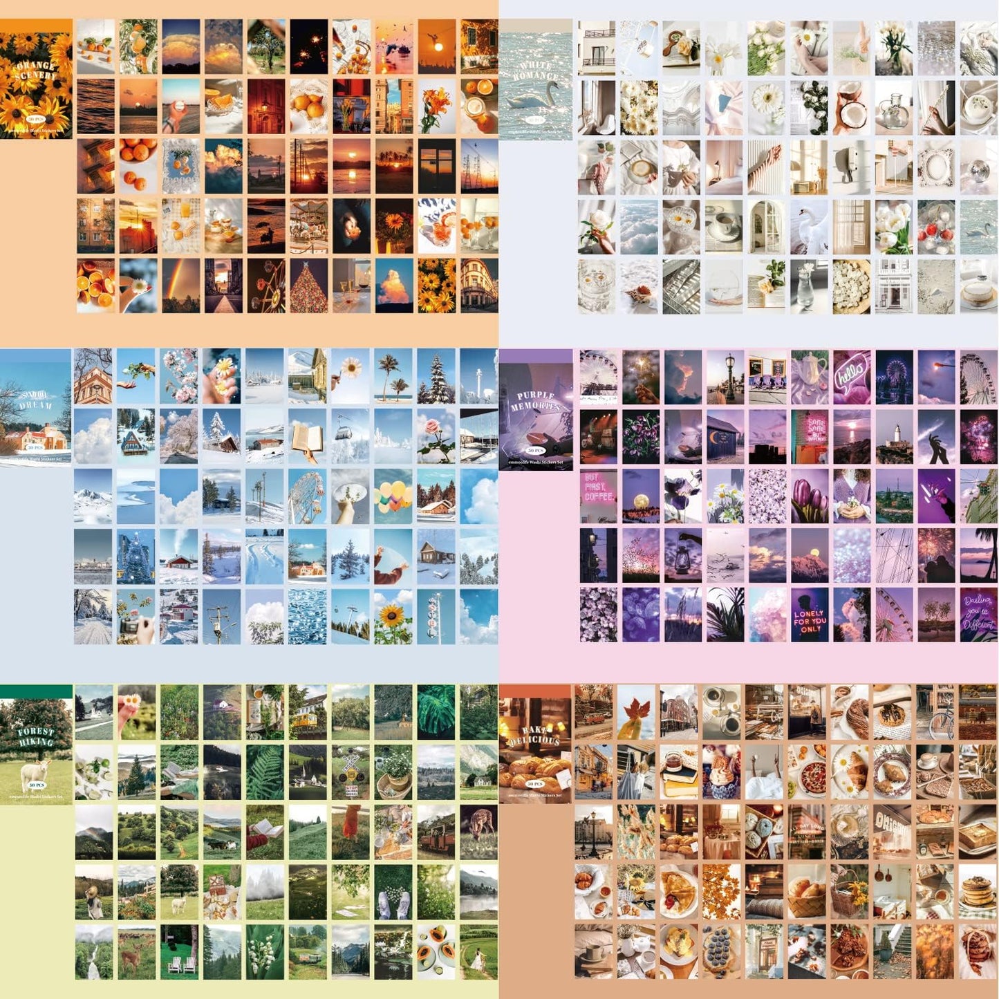 12 Sets 600 Sheets Washi Stickers for Journaling, Daily Quote Flower Nature Travel Stickers Vintage Aesthetic Scrapbook Sticker Set for Bullet Journal Art Diary Card Craft Gifts Planner Notebook