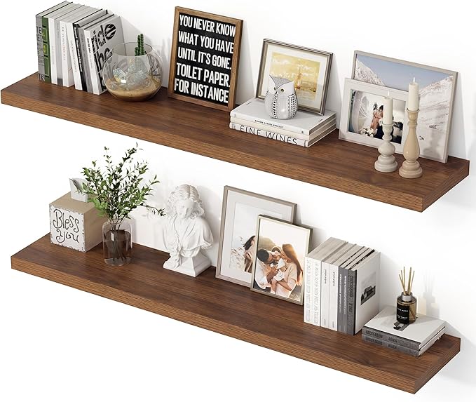 48 Inch Floating Shelves, 12 Inch Deep Floating Shelves by Unknown